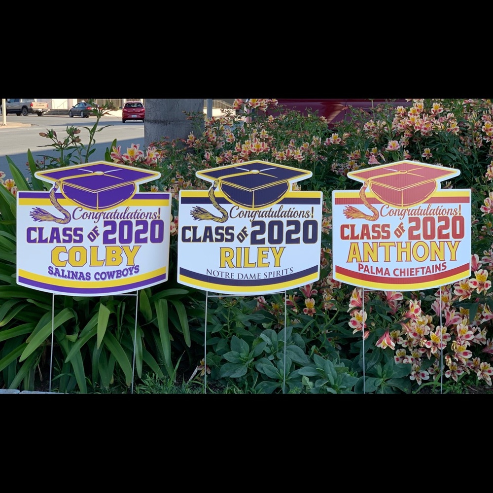 Graduation signs. Custom made to order.